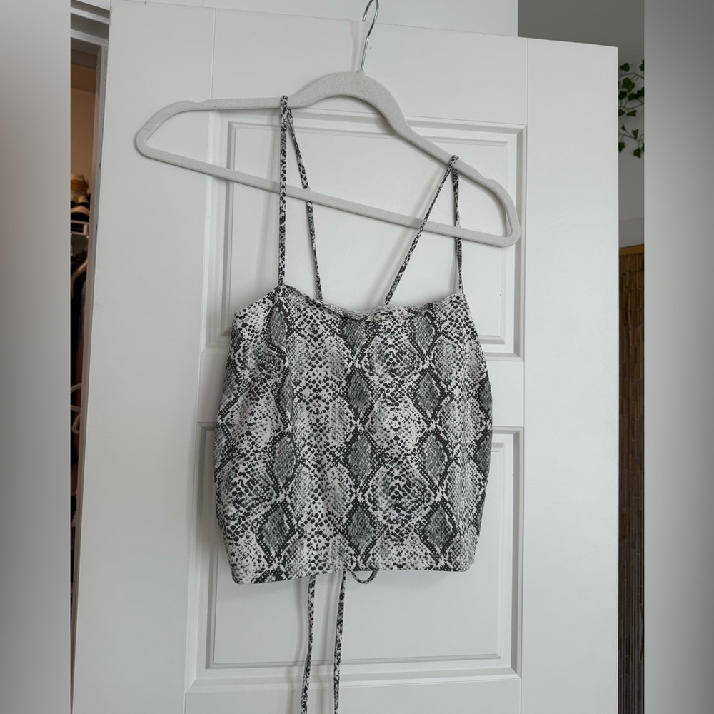 Snakeskin print tank